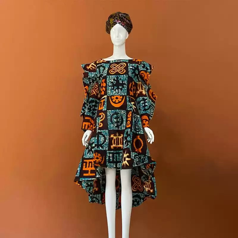 african printing dress