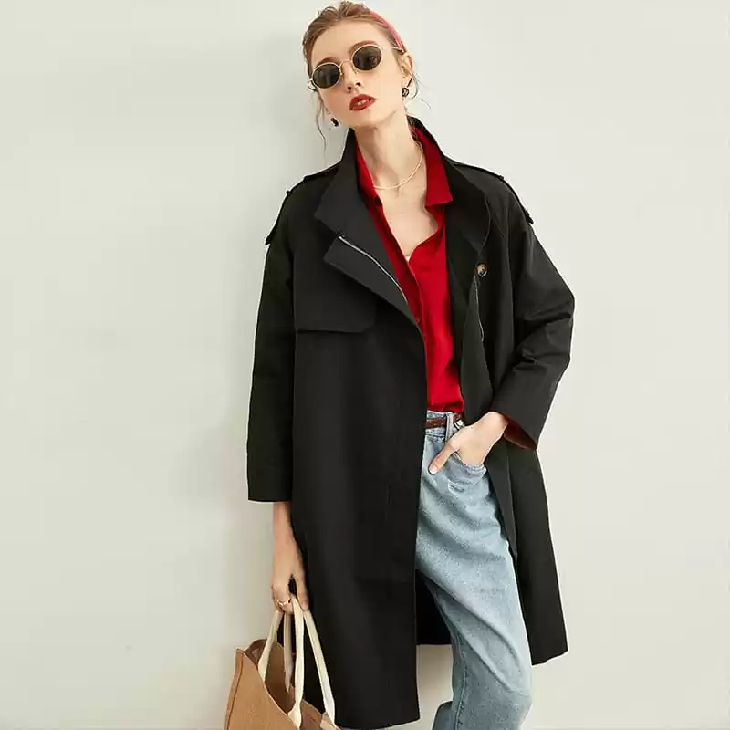 black womens coat
