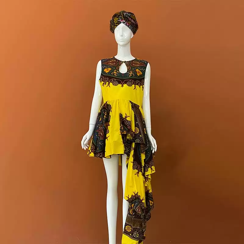 yellow african dress