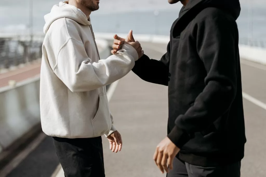 black and white hoodie