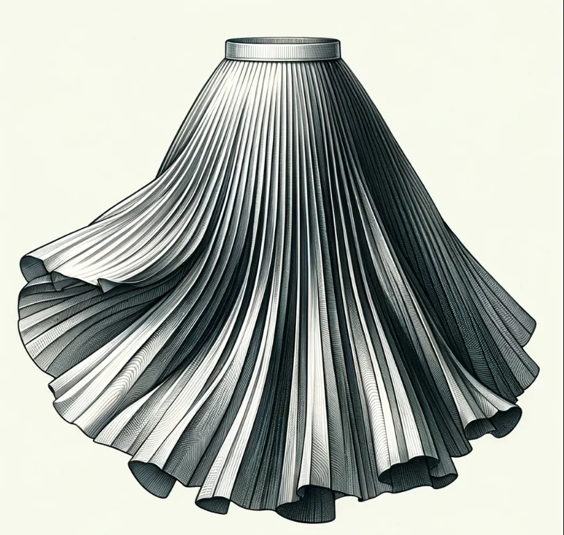the elegant pleated skirt