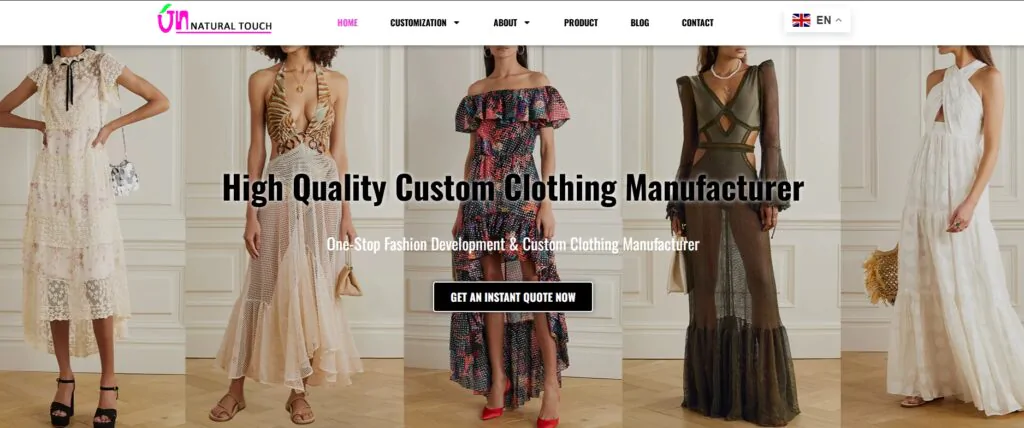 naturaltoucclothing website